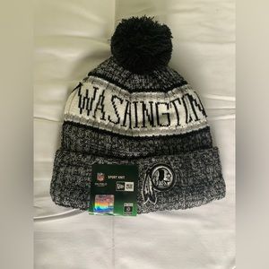 RARE NWT New Era Washington Redskins Winter Hat 2014 On Field Black/White